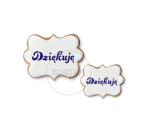 Dziękuję / 2 rozmiary / Szablon na ciastko