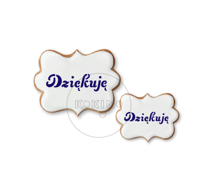 Dziękuję / 2 rozmiary / Szablon na ciastko
