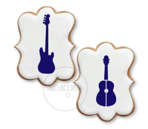 Gitary / Instrumenty muzyczne / Szablon na ciastko