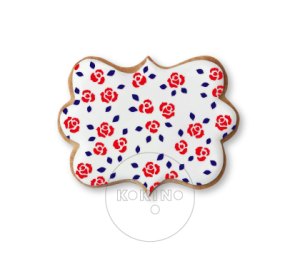 Różyczki z listkami / Aerograf / Dwuczęściowy / Tło / Szablon na ciastko