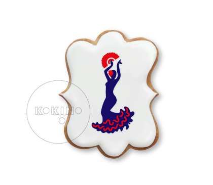 Flamenco / Tancerka / Wachlarz / 2 kolory / Szablon na ciastko