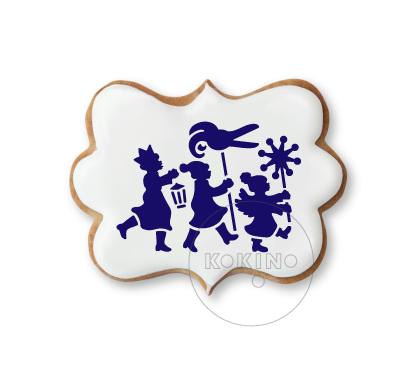 Kolędnicy / Szablon na ciastko