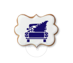 Furgonetka choinka i prezenty / Auto / Szablon na ciastko