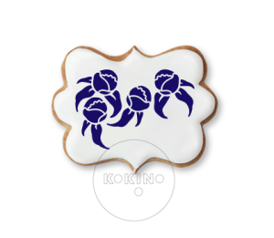 Piwonia - pączki / Szablon na ciastko
