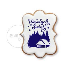 Wesołych Świąt / Widoczek / Szablon na ciastko