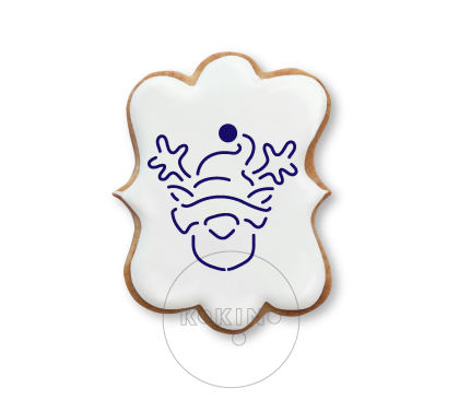 Renifer w czapce - głowa