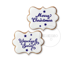 Wesołych Świąt / Merry Christmas / Szablon na ciastko