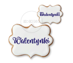 Walentynki / 2 napisy / Szablon na ciastko