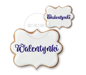 Walentynki / 2 napisy / Szablon na ciastko