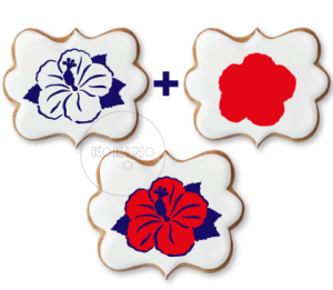 Hibiskus / Kwiat egzotyczny / Szablon na ciastko