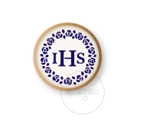 IHS w ramce - róże / Szablon na ciastka