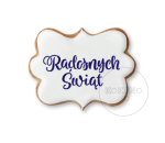 Radosnych Świąt / Szablon na ciastko