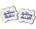 2 napisy / Kochany Dziadek - Kochana Babcia / Szablon na ciastko