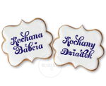 Kochany Dziadek - Kochana Babcia / 2 napisy / Szablon na ciastko