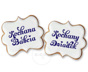 Kochany Dziadek - Kochana Babcia / 2 napisy / Szablon na ciastko