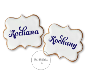 Kochana - Kochany / Systemowy / 2 napisy / Szablon na ciastko