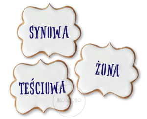 Synowa - Żona - Teściowa / Systemowy / 3 napisy / Szablon na ciastko
