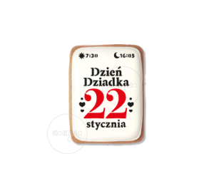 Dzień Dziadka / Kartka kalendarza / Szablon na ciastko