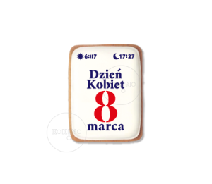 Dzień Kobiet / Kartka kalendarza / Szbalon na ciasko
