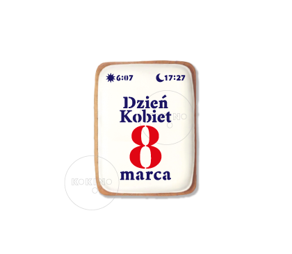 Dzień Kobiet - Szablon na ciastka