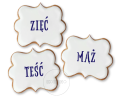 3 napisy / Zięć - Mąż - Teść / Szablon na ciastko