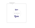 Love - cookie stencil