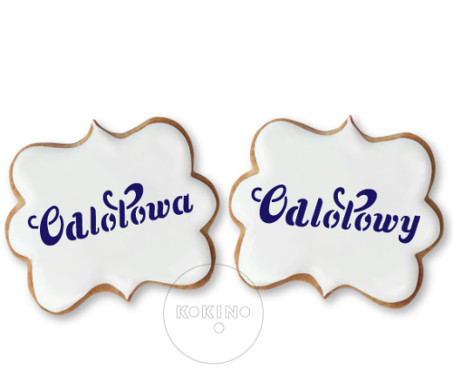 2 napisy / Odlotowa - Odlotowy / Szablon na ciastko
