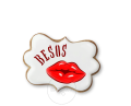 Usta - Besos / Szablon na ciastko