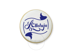 Alleluja na małej wstędze 1 / Szablon na ciastko
