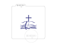 Biblia i krzyż / Szablon na ciastko