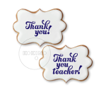 Thank you teacher / 2 napisy / Szablon na ciastko