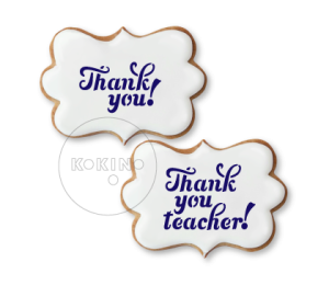 Thank you teacher / 2 napisy / Szablon na ciastko