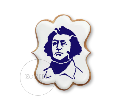 Adam Mickiewicz / Portret / Szablon na ciastko