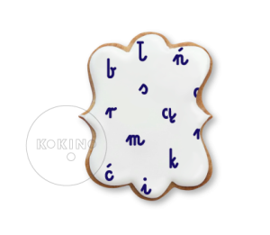 Litery / Alfabet / Tło / Szablon na ciastko