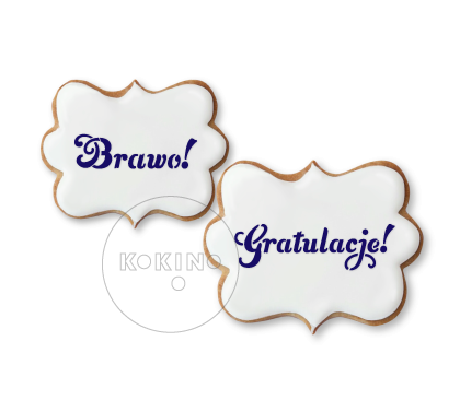 Brawo / Gratulacje / Szablon na ciastko